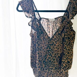 Leopard Print Sleeveless Top